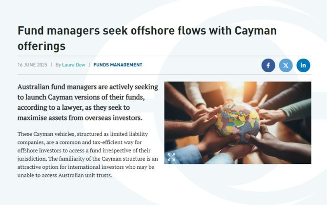Media Feature | Barbara Vrettos Discusses Offshore Fund Flows in Money Management