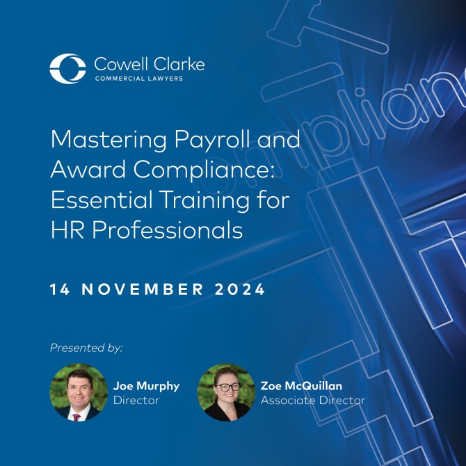 Mastering Payroll and Award Compliance: Essential Training for HR Professionals (In-Person)