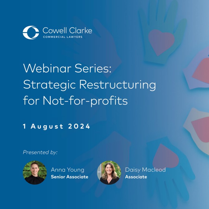 Webinar Series: Strategic Restructuring for Not-for-profits