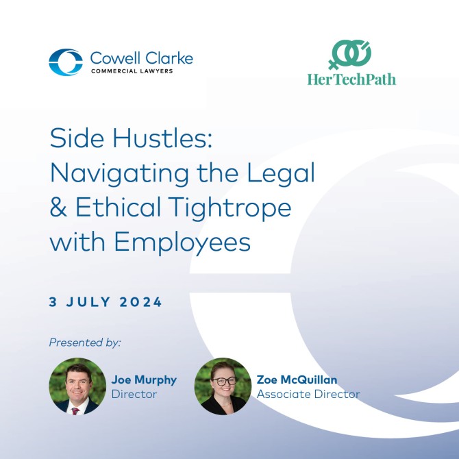 Joint Webinar with HerTechPath | Side Hustles: Navigating the Legal and Ethical Tightrope with Employees
