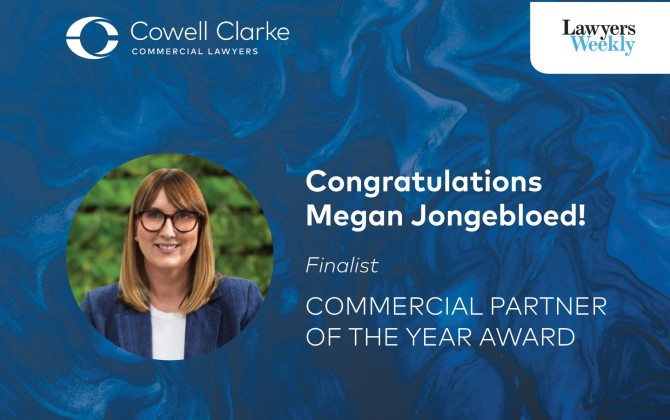 Megan Jongebloed Honoured as a Finalist for Commercial Partner of the Year 2024